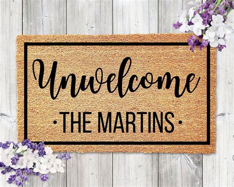 Unwelcome Mat Unwelcome Mat Funny Funny Door Mat Funny | Etsy