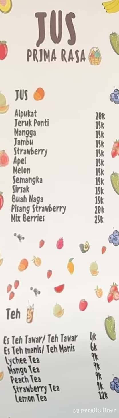 Selalu Diperbarui Menu Jus Prima Rasa Gading Serpong Tangerang