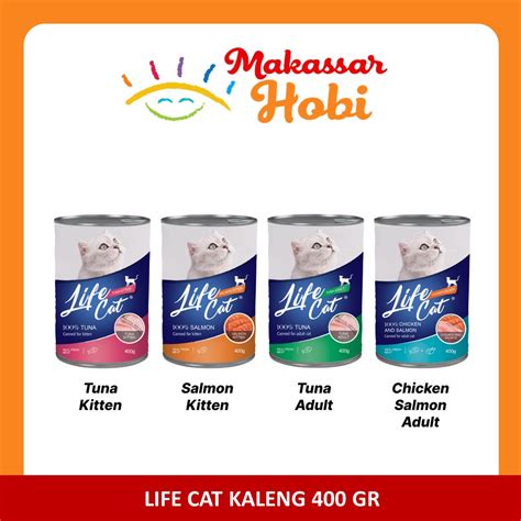 Jual Life Cat Kaleng Salmon Kitten 400 Gr 400gr Makanan Kucing Basah