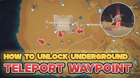 How To Unlock: 3 Underground Teleport Waypoint In Sumeru Desert | Genshin Impact Sumeru - YouTube