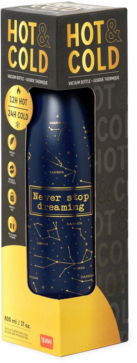 Termo láhev Legami Hot Cold Vacuum Bottle 800 ml Stars Skibi Kids