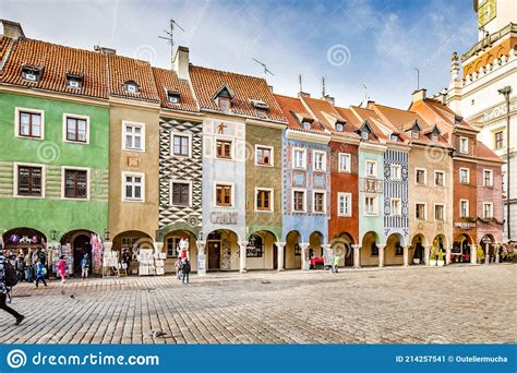 Poznan Poland Market Square Old Town Architecture Close To The