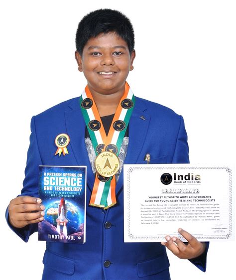 YOUNGEST AUTHOR TO WRITE AN INFORMATIVE GUIDE FOR YOUNG SCIENTISTS AND TECHNOLOGISTS - India ...