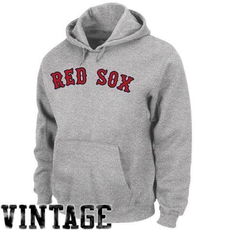 Majestic Cooperstown Collection Boston Red Sox Cool Under Pressure Pullover Hoodie Ash