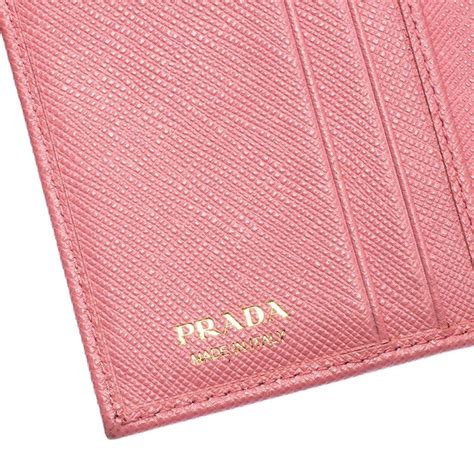 Prada Pink Saffiano Leather Bow Flap Trifold Wallet At Stdibs Prada