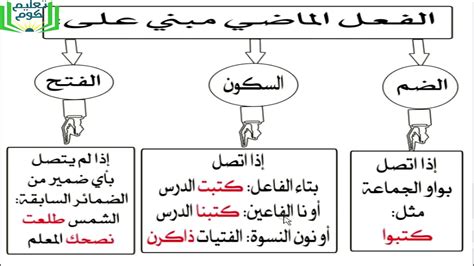 علامات بناء الفعل الماضي حالات اعراب الفعل الماضي احلى حلوات