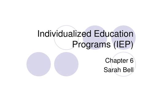 PPT Individualized Education Programs IEP PowerPoint Presentation