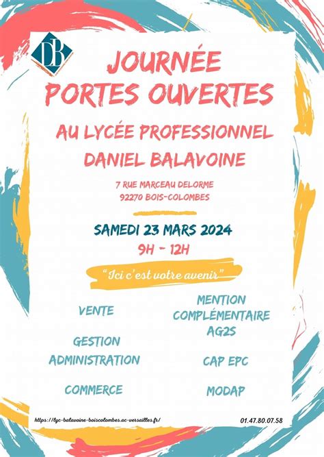 Journée Portes Ouvertes Lycée Professionnel Daniel Balavoine