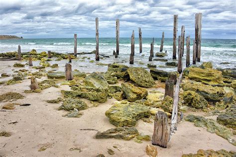 Port Willunga Jetty Pylons In South Australia Photograph By Matthew