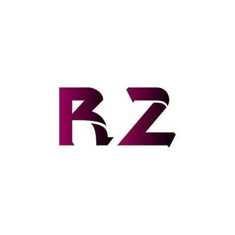 Conception Du Logo De La Lettre Rz Vecteur Premium