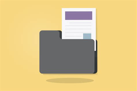 Illustration Of A Folder With Document Download Free Vectors Clipart