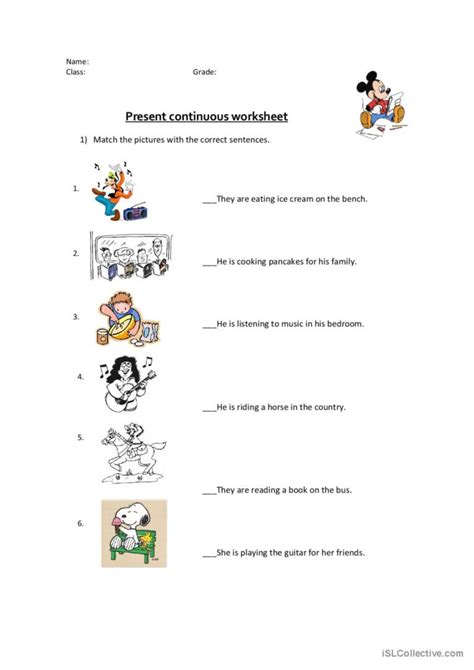 Present Continuous English Esl Worksheets Pdf And Doc