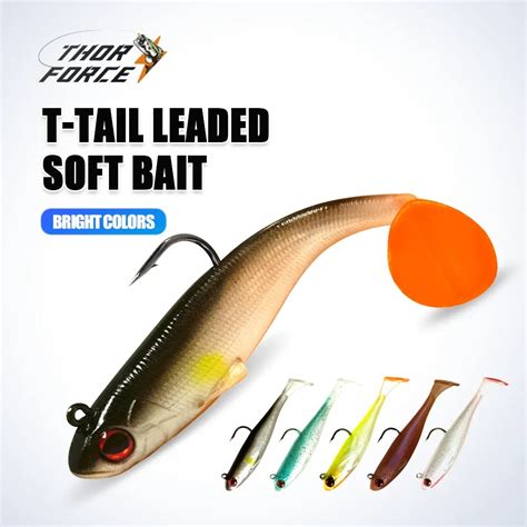 Thorforce Soft T Tail Fishing Lure Artificial Bait Wobbler Walleye