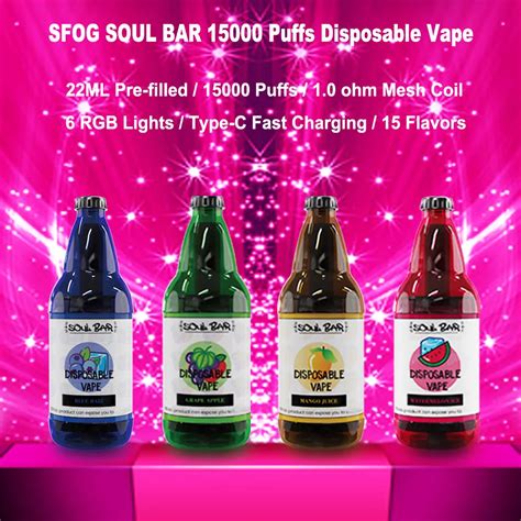 Original Sfog Soul Bar 15000 Puffs Disposable E Cigarette Puff 15k