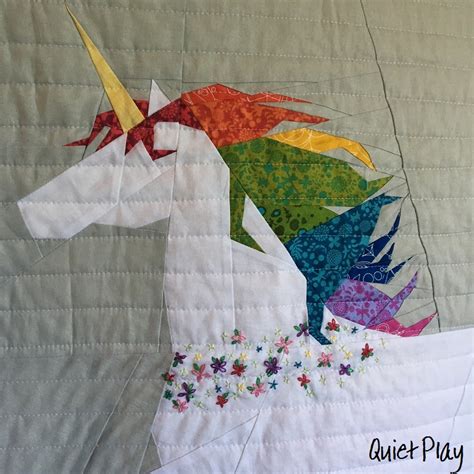 Quiet Play Rainbow Unicorn Quilt