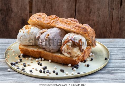 Croissant Ice Cream Sandwich Stuffed Triple Stock Photo 1740931109 | Shutterstock