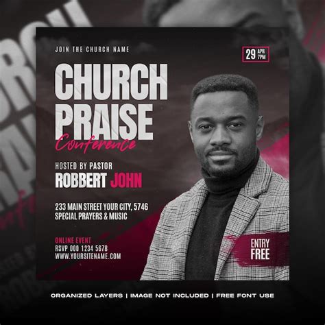 Premium PSD Church Conference Social Media Post Instagram Web Banner