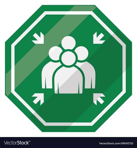 Meeting point signboard Royalty Free Vector Image