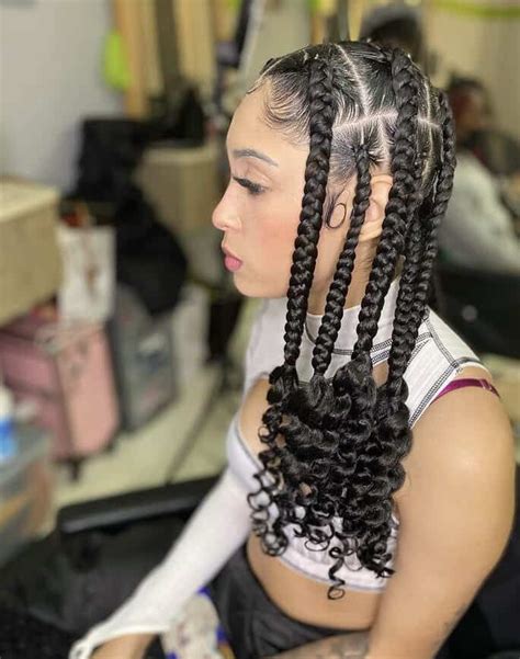 Coi Leray Braids How To Tutorials And Inspired Styles Hair Styles Braids Kanekalon Braiding Hair