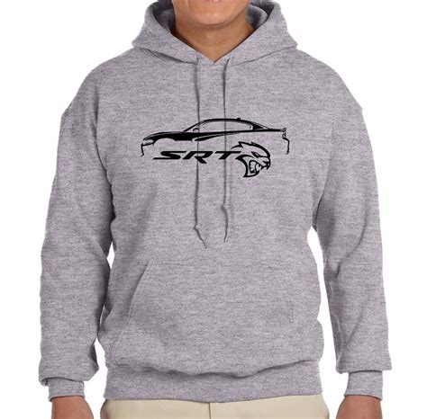 Dodge Charger Srt Hellcat Classic Outline Design Hoodie Sweatshirt Free