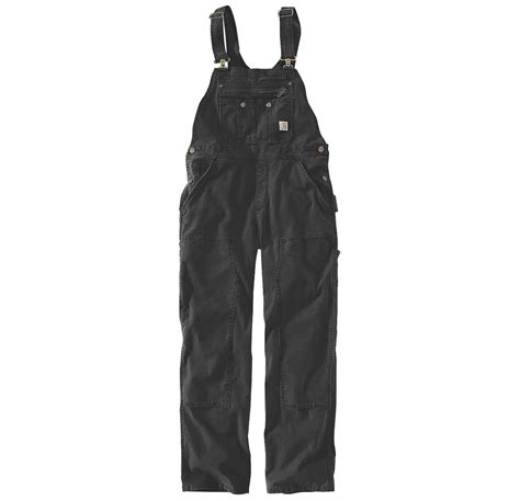 Carhartt® Womens Rugged Flex® Loose Fit Canvas Bib Overall Black — Tool