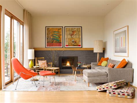 Mid Century Modern Residence Midcentury Living Room Seattle By