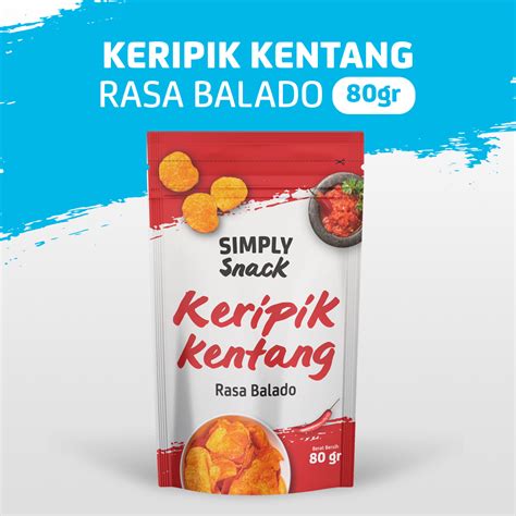 Promo Simply Snack Keripik Kentang Balado 80 G Diskon 29 Di Seller