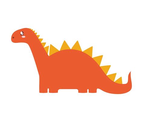 nice orange dinosaur 4959393 Vector Art at Vecteezy