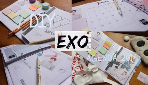 Diy K Pop Exo Agenda Exo Planner Manualidades Escuela Diy