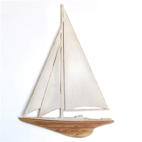 Sailboat Wooden Two Piece Nautical Art Wall Decor Haven America