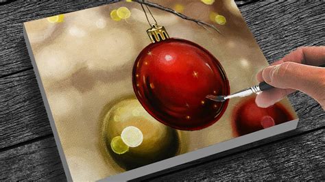 How To Draw Christmas Ornaments Acrylic Painting Step By Step Youtube