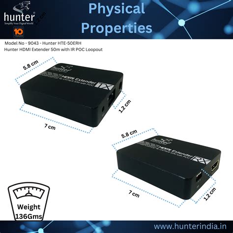 Hunter Hdmi Extender 50m With Ir Poc Loopout 9043