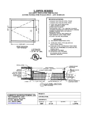 Fillable Online Access Panels L DPFB Series Submittal And Detail Sheets