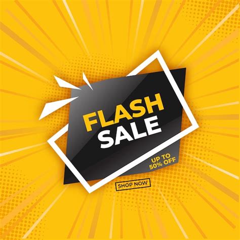 Premium Vector Flash Sale Poster Template Vector Illustration