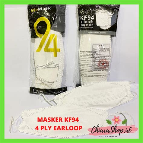 Jual Masker KF94 4ply Earloop Masker KF94 Korea Convex 4 Ply Isi 10