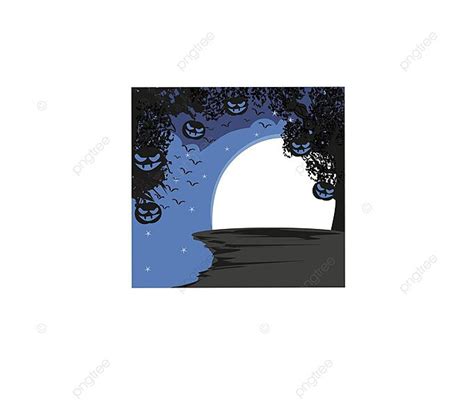 Halloween Night Background With Scary Pumpkins Halloween Night Frame