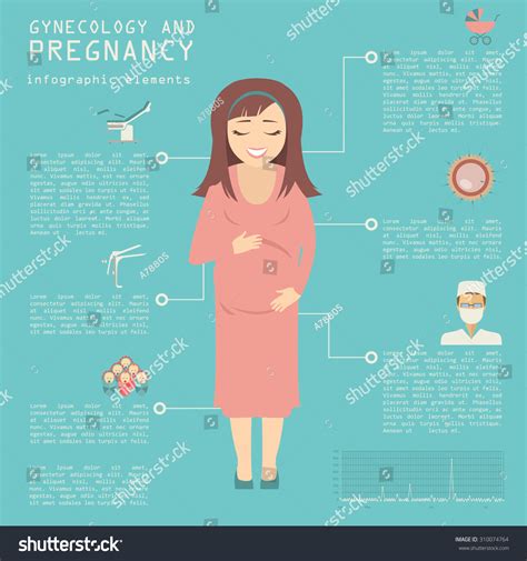 Gynecology And Pregnancy Infographic Template Royalty Free Stock