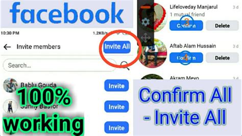 How To Accept All Friend Request On Facebook At Once In Mobile Invite All Friends In A Group