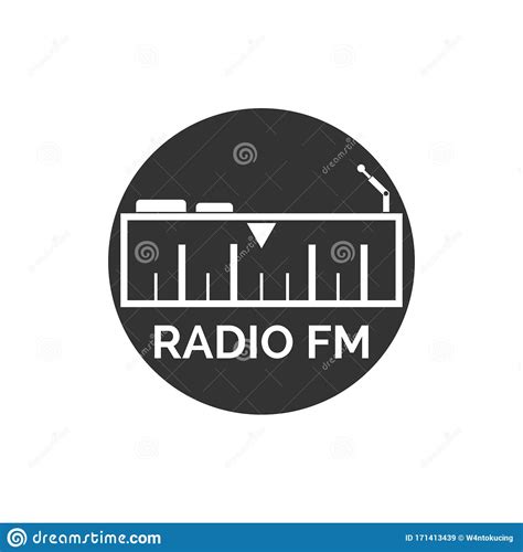 Radio Broadcast Logo Icon Vector Illustration Design Stock Vector