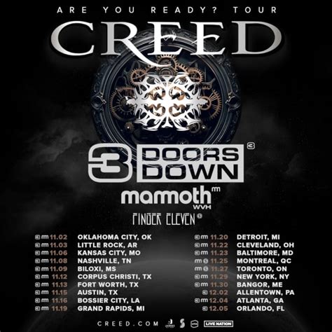 Creed Tour Dates 2024 - Tish Adriane