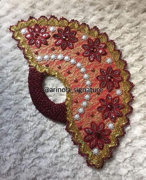 Handfans Aso Oke Veil On Instagram Unique Gold With Wine Clutch