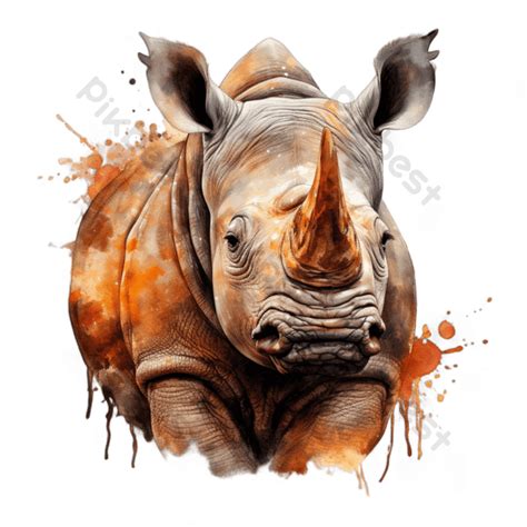 Rhinoceros Artwork Rhino Silhouette Vector Cutout Standing Png Images