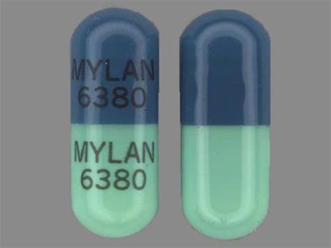 Mylan 6380 Mylan 6380 Pill Green Capsuleoblong Pill Identifier