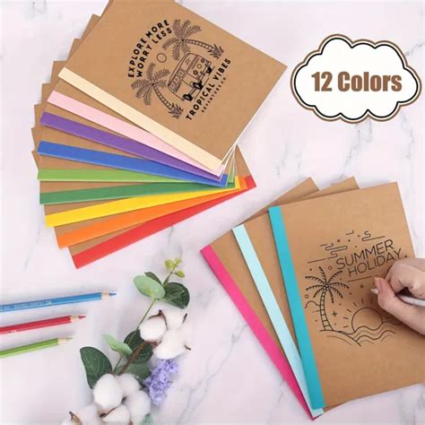 40 PACKS A5 Kraft Notebooks Composition Notebooks Lined Journal Bulk