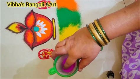 हीच काढा लक्ष्मीपूजनाला लाखात एक सुंदर रांगोळी💜💥👌diwalirangoli Festivalrangoli