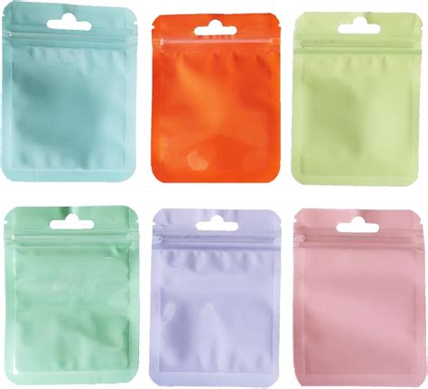 120pcs Self Locking Mylar Sample Bag Pastel Clear Small