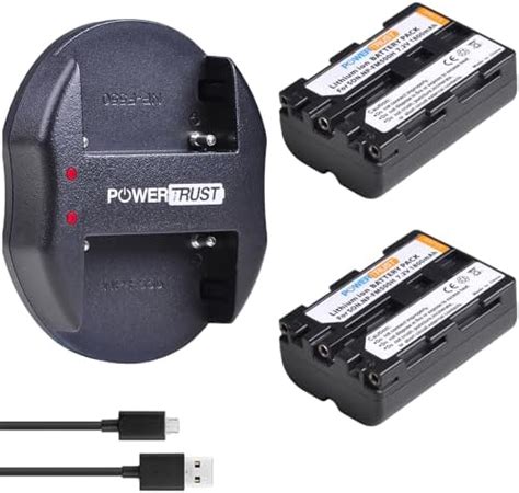 Amazon PowerTrust 2Pcs NP FM500H FM500H Camera Battery And Dual