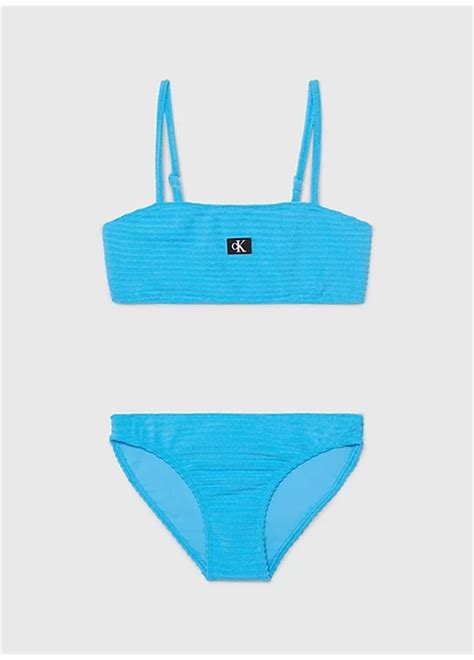 Calvin Klein Mavi K Z Ocuk Bikini Tak M Ky Ky Cgy Boyner