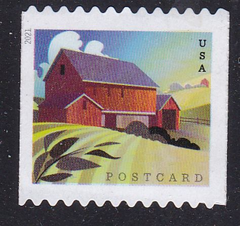 Forebay Barn Stamps C Self Adhesive Stamps Spring Scene Etsy