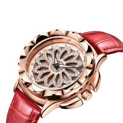 MEGIR Luxury Leather Watch Red 2059L MEGIR Rokomari